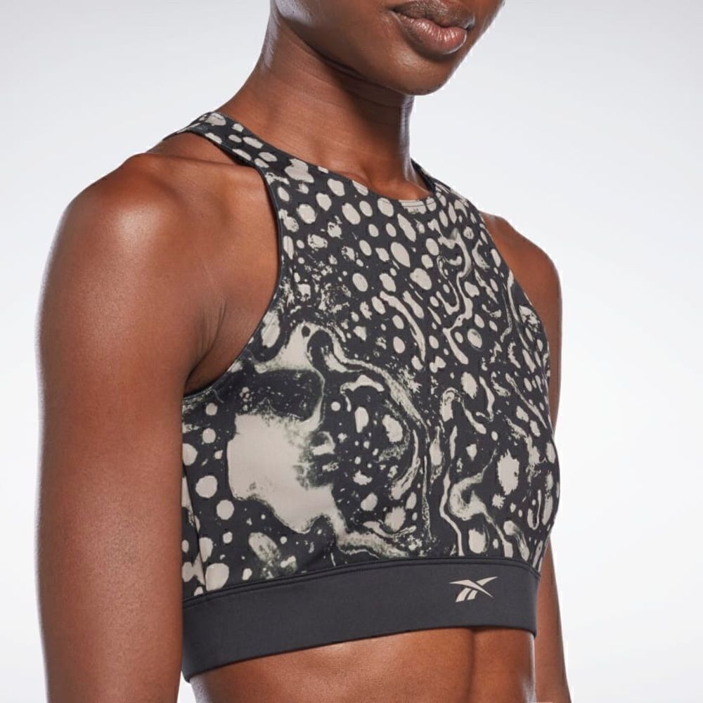 New Reebok Modern Safari Sports Bra in Black